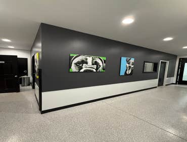 FRP install and repaint of walls