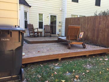 PVC deck on the ground 1-Before