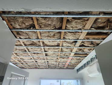 Photos by Nikel Drywall Corp #1 Remover cielos acusticos y cambiar la insolacion ,