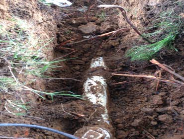 Main line sewer break