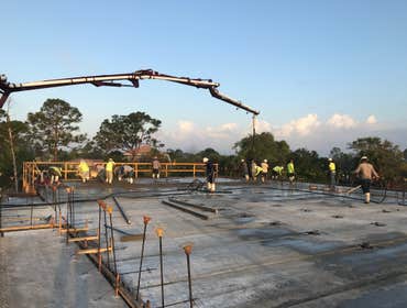 Concrete Boom Truck Pouring Structural Flooring