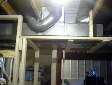 Project 1, building a basement with a powder room, Project 2, restoration of ceder shingles & shutters Framing over concrete, installing electric ligh