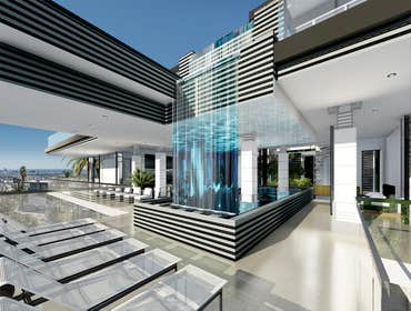 Water fall Cantilever home