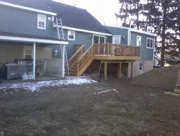new deck, siding and roof