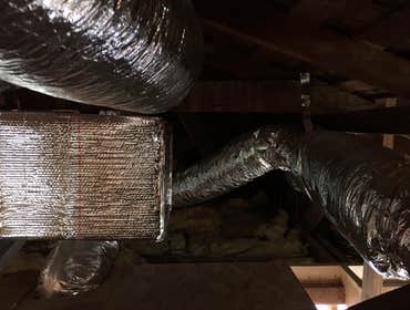 Hollywood Hills Installed two 4 ton 16 SEER Lennox split systems with brand new ducting.