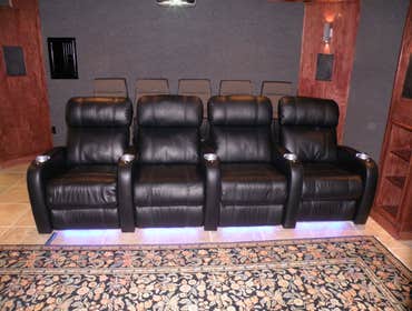 Photos from Vh improvement inc transforms a room in the basement into a media room