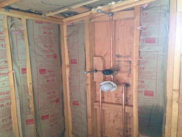 "Rough" shower
