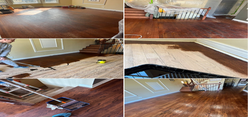 Hardwood floor refinishing