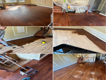 Hardwood floor refinishing