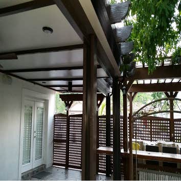 Designed patio roof