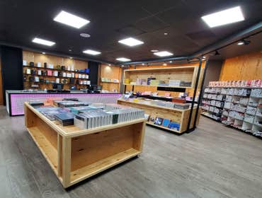 K-Pop Retail Design & Build: Choice Music, Los Angeles Interior design and custom fixture installation for a K-pop retail store located in Olympic Gall