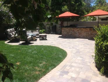 Back yard pavers