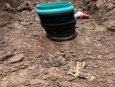 Tapping 24 inch storm sewer main
