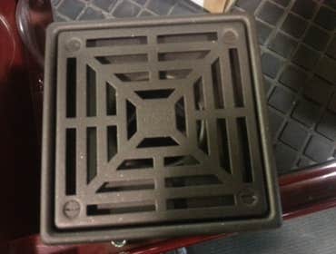 Square custom cast iron drain