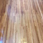 Floor Refinishing Dining room, Living room, hallway and closet re-finishing of oak floors with clear poly (no stain)