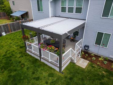 Gilyeat Project PATIO COVER:
Azenco
Main Deck Field (Color): DRIFTWOOD
- Pattern/Design: Standard
- Fascia Color: DRIFTWOOD
- Border Color: DRIFTWOOD
