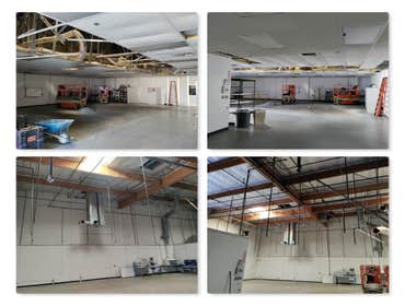 Commercial T.I. demo T-Bar ceiling demo Corona before/after