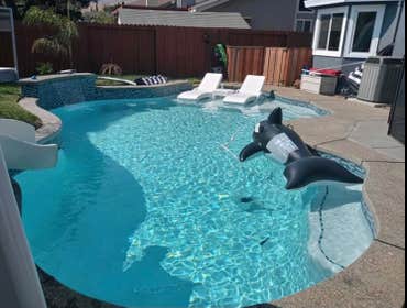 Photos by Dl Pools & Spa #1 Pool remodel & landscape done in Tracy, Ca.