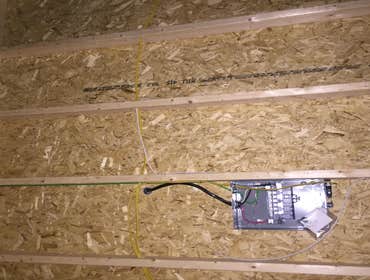 sub panel install shed wire