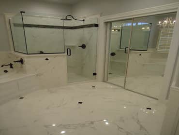 Project photos from Cadillac Tile Company L L C Here we have a good example of before[left side] and after photos, This is just a very small sample of 