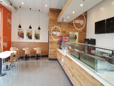 Restaurant Design & Build: POKE BAR, La Brea Full interior design and construction for a Poké Bar franchise location at La Brea & Olympic in Los Angele