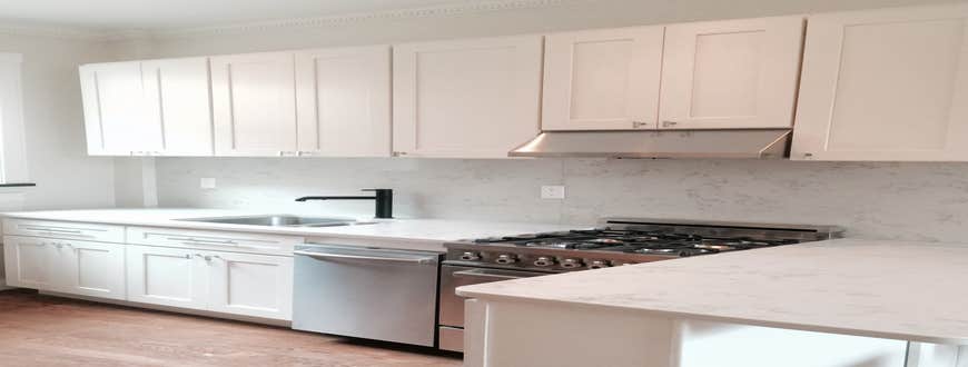 Upper West Side Our work for this project included full gut renovation with exposed brick wall, Calacatta countertop, and glass shower. Bathroom wi...