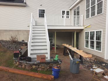 Composite decking and Vinyl Railings