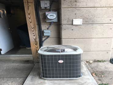 changed old heater and condenser to new equipment
