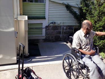 Project photos from Quality Vision Construction Custom built-in wheelchair lift (VPL) 2013 1st unit in Lansing, Michigan State of Michigan Approved
