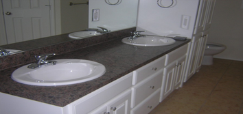 Formica, Chrome Fixtures, Tile
