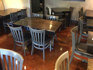 Dye Stain floors We love doing these types of floors because of there artistic possibilities.
With a light grind and some Dye stains we can make a bo