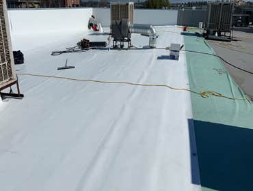TPO with green cushion underlayment