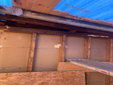 Photos by C.S Remodeling & Construction #1 Dust protection and entry to home protection temporary wall built to prevent anyone or anything from getting
