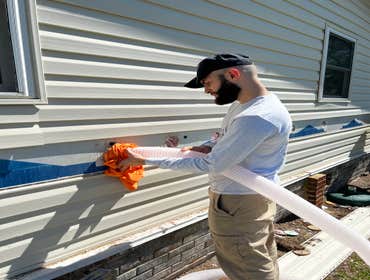 Dense Pack R15 Exterior walls Dense pack from exterior (Retro Fit)