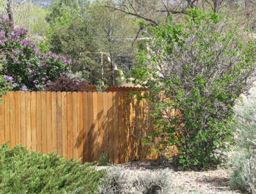 Metal Post Cedar Fence Construction