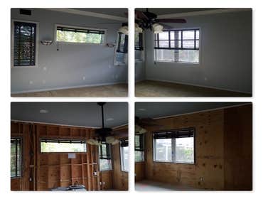 Drywall removal demo Lake Forest before/after