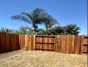 Photos by Pauls General Construction Llc. #19 Bye bye rusted fence ; hello Redwood !