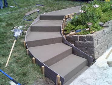 Radius Concrete Formed and po