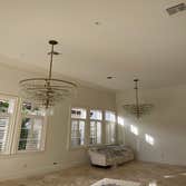 Final touch on large renovations 2 restoration hardware fixtures and another crystal fixture
Both handled with extreme delicacy as we assembled each i