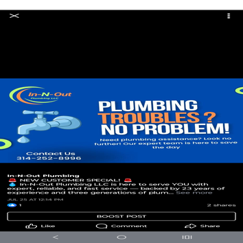 in N Out plumbing LLC