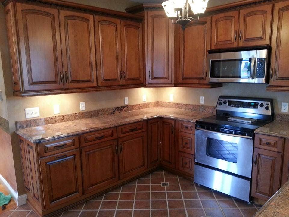 Kitchen finish work by Delane Construction