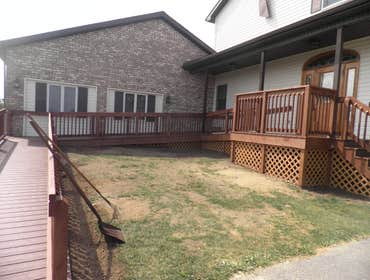 Photo(s) from Dap Inc D B A First General Services Composite decking and ramp New deck built ada compliant for a retirement home the ladies really 