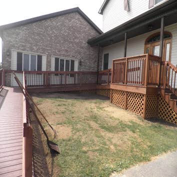 Photo(s) from Dap Inc D B A First General Services Composite decking and ramp New deck built ada compliant for a retirement home the ladies really 