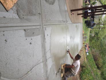 Concrete patio