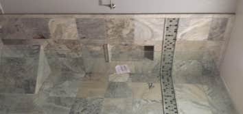 Knee wall shower