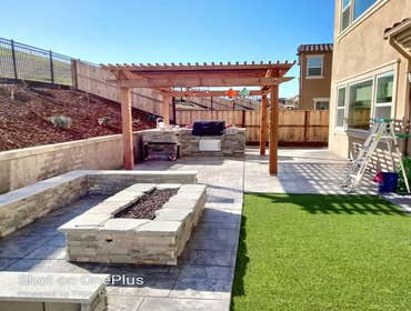 Photos by International Dateline Concrete #2 new construction. backyard was dirt.