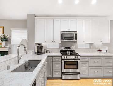 Gray/White Kitchen Remodel After 25 years in her home, Elizabeth knew she was due for a remodel. She called GVD and we’re happy to hear she loves the n