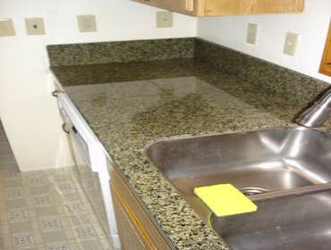 6" granite backsplash & top