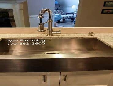 Pre-rinse style faucet install