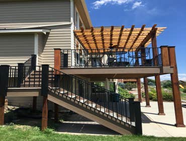 Photos by Old School LLC #5 Large second level deck with beautiful cedar pergola.